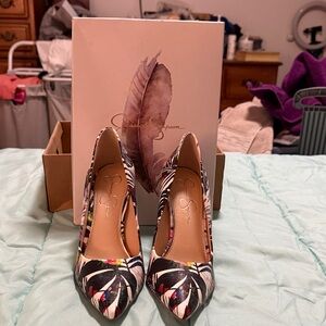 Jessica Simpson Tropical Print Heels